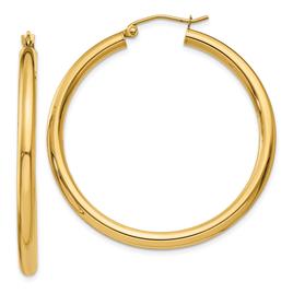 Gold Classics(tm) 14kt. Gold 40mm Tube Hoop Earrings