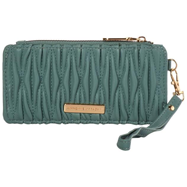 Adrienne Vittadini Solid Top Zip Card Holder Wristlet