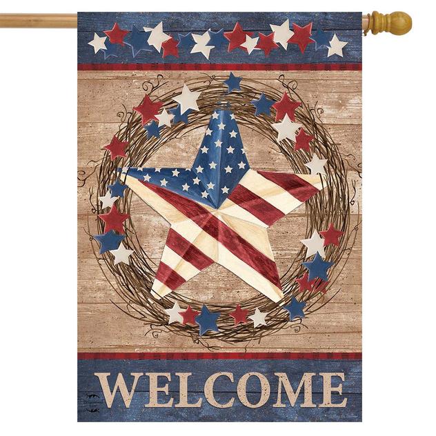 Briarwood Lane Americana Barn Star Patriotic House Flag