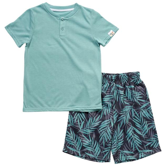 Boys (6-14) Sleep On It® Henley & Leaf 2pc. Pajama Set