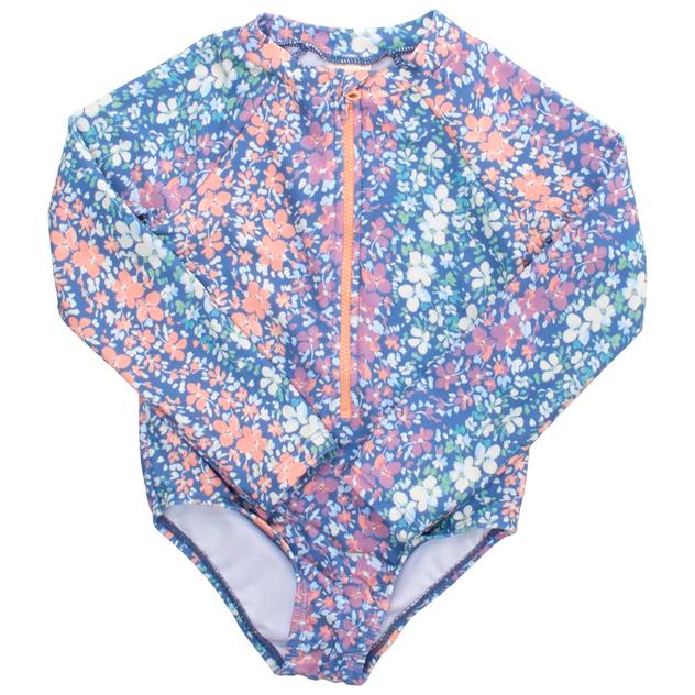 Toddler Girl OshKosh B'Gosh Floral Rash Guard One Piece Swimsuit