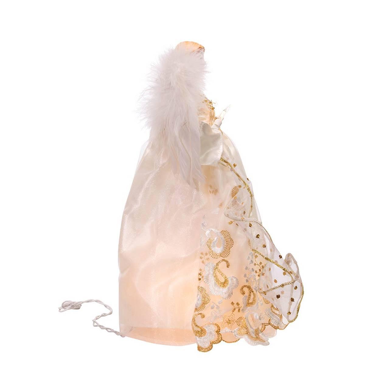 Kurt Adler UL 10-Light 14in. Gold Angel Treetop