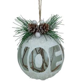 Northlight 5in. White Frosted NOEL Christmas Ornament