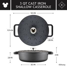 Farberware® Disney Monochrome 3qt. Cast Iron Shallow Casserole