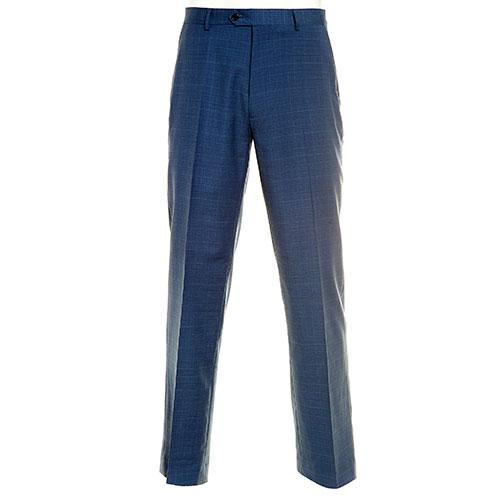 Mens Jones New York Suit Separates Plaid Stretch Pants - Blue