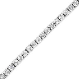 Haus of Brilliance Sterling Silver Diamond Tennis Bracelet
