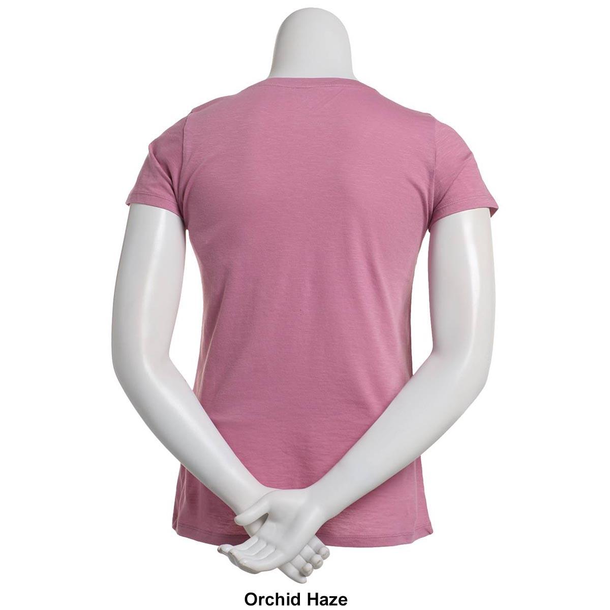 Petite Architect® Short Sleeve Slub V-Neck Tee