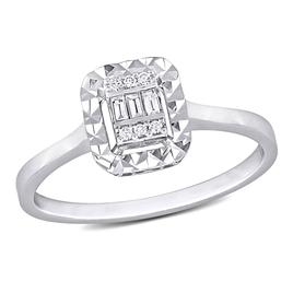 Sophia B 1/8ctw. Baguette Square Diamond Ring