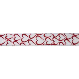 Northlight Seasonal 30ft. Glitter Outline Hearts Craft Ribbon