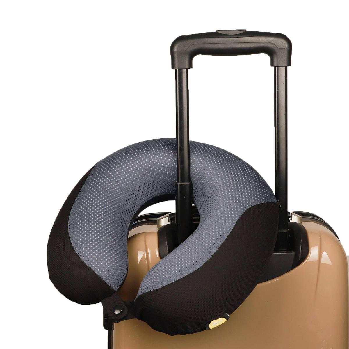 Rejuve Health Wellness Two-Tone Memory Foam Travel Neck Pillow