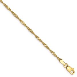 Gold Classics(tm) 10kt. Gold 8in. Singapore Chain Bracelet