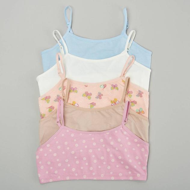 Girls (7-14) Poppy & Clay® 5pk. Be Natural Floral Bralettes
