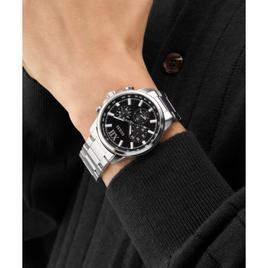 Mens Guess Silver-Tone Chrono Look Dial Watch - GW0900G1