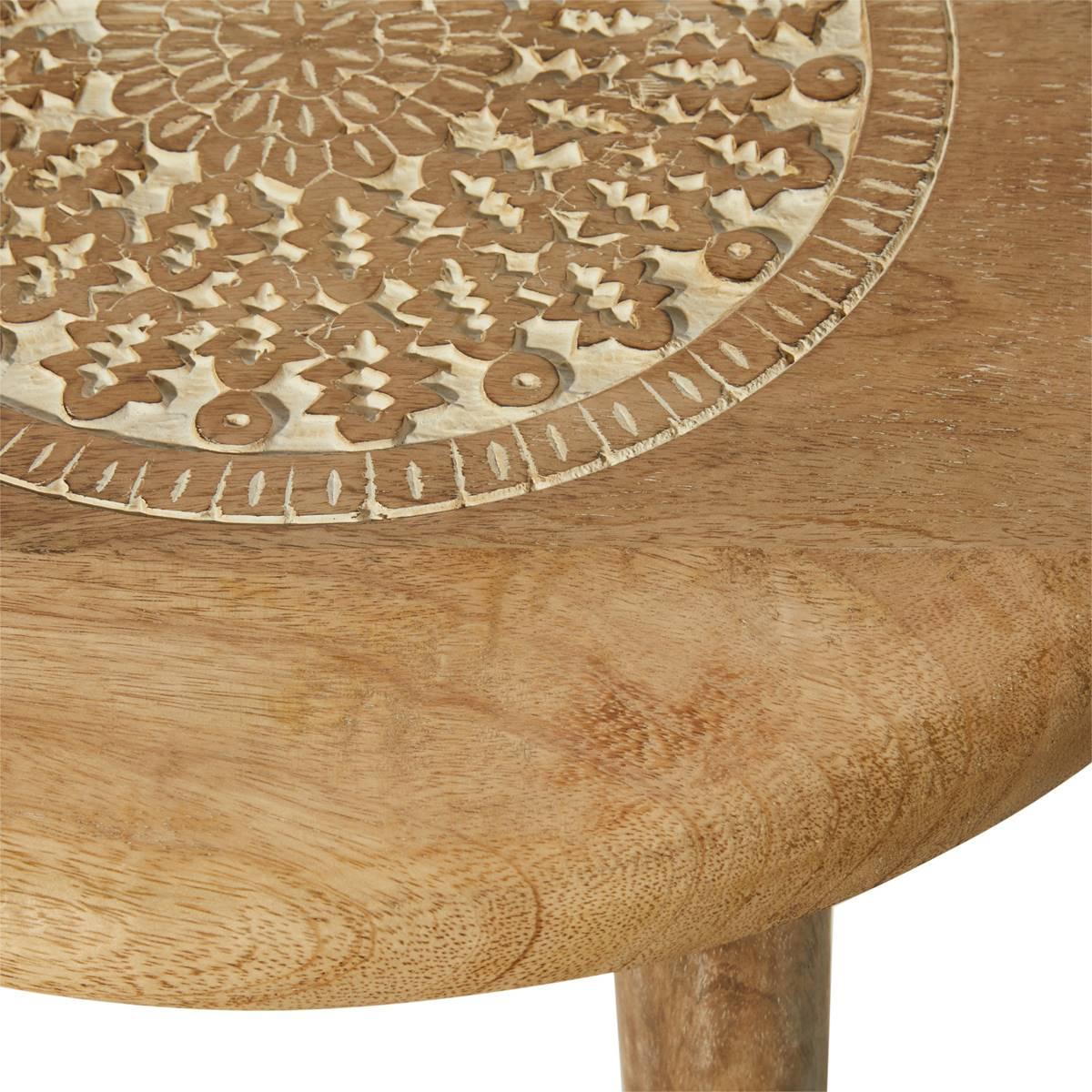 9th & Pike® Brown Wood Traditional Accent Table