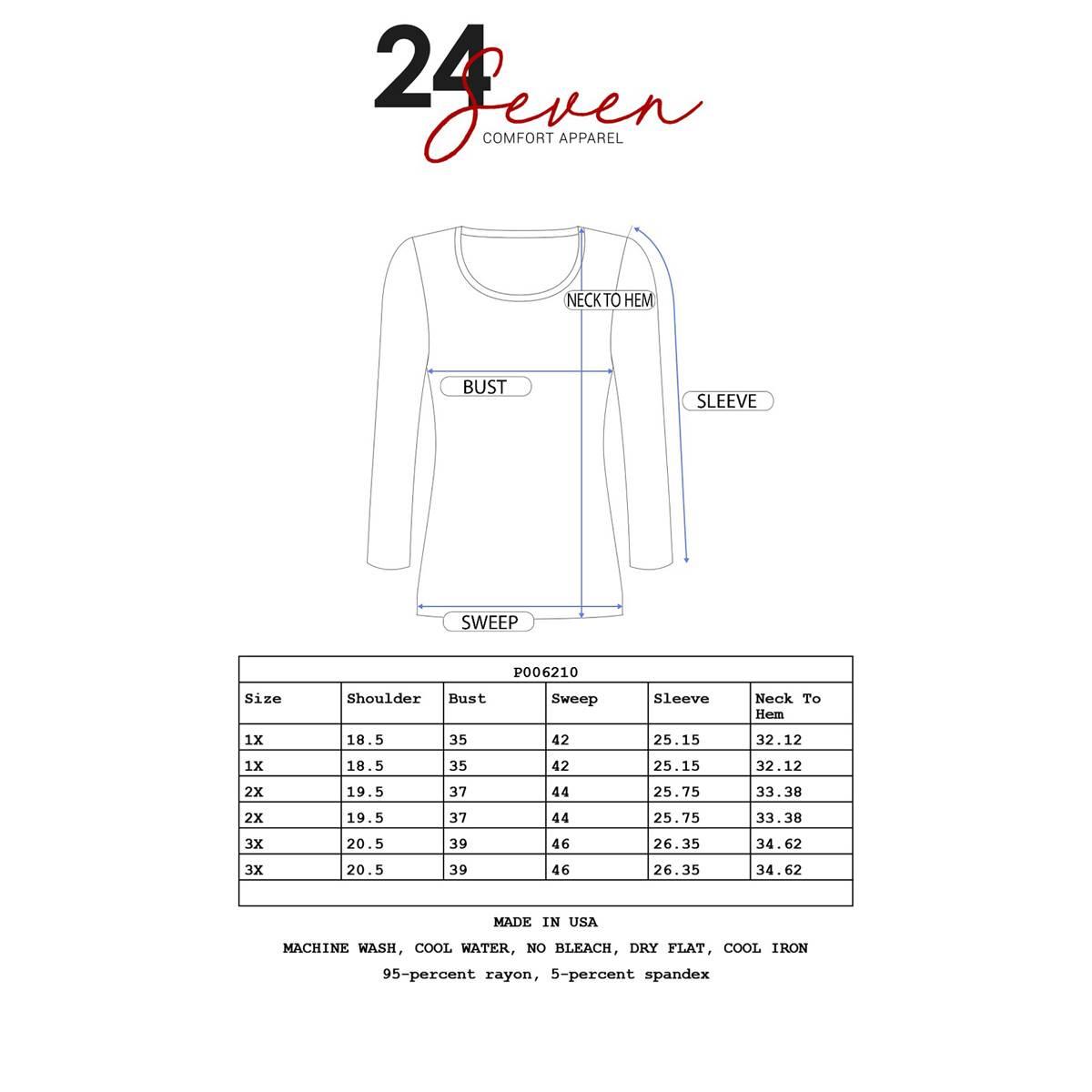 Plus Size 24/7 Comfort Apparel Classic Long Sleeve Turtleneck