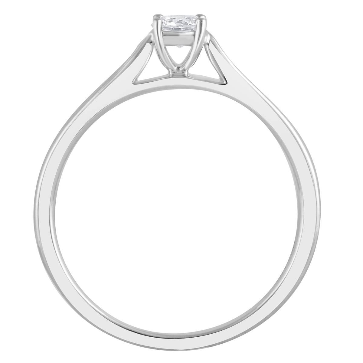 Nova Star® Sterling Silver Lab Grown Diamond Solitaire Ring