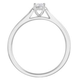 Nova Star® Sterling Silver Lab Grown Diamond Solitaire Ring