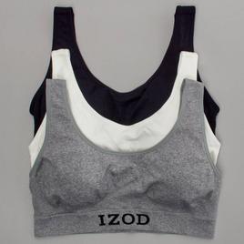 Womens IZOD(R) 3pk. Comfort Bralette IZ72958GREY