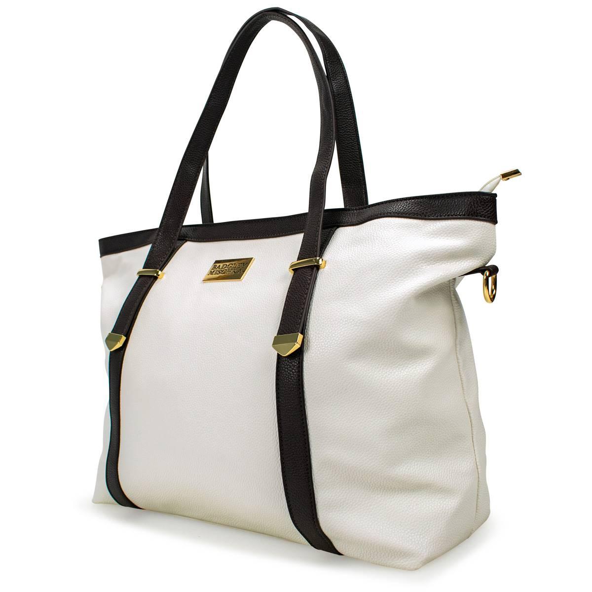 Badgley Mischka Anna XL Vegan Leather Tote Weekender Travel Bag