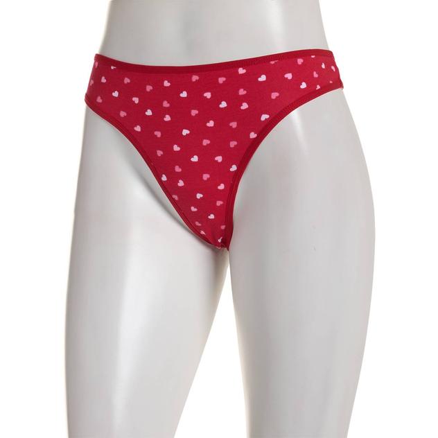 Womens René Rofé® Heart Thong Panties 12206-X362E