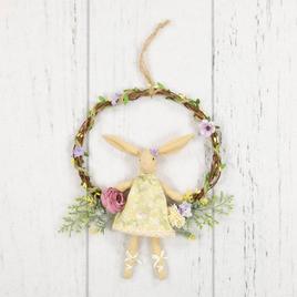 Northlight Seasonal Girl Bunny Artificial Floral Easter Wreath
