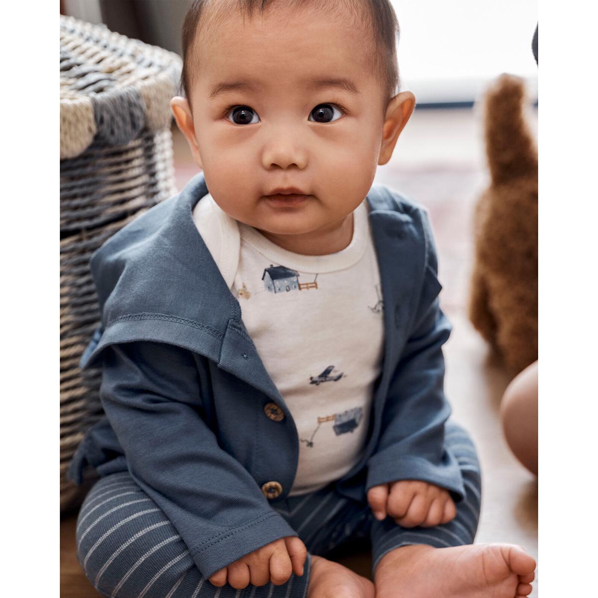 Baby Boy (NB-12M) Carter''s(R) 3pc. Wild & Free Barn Cardigan Set