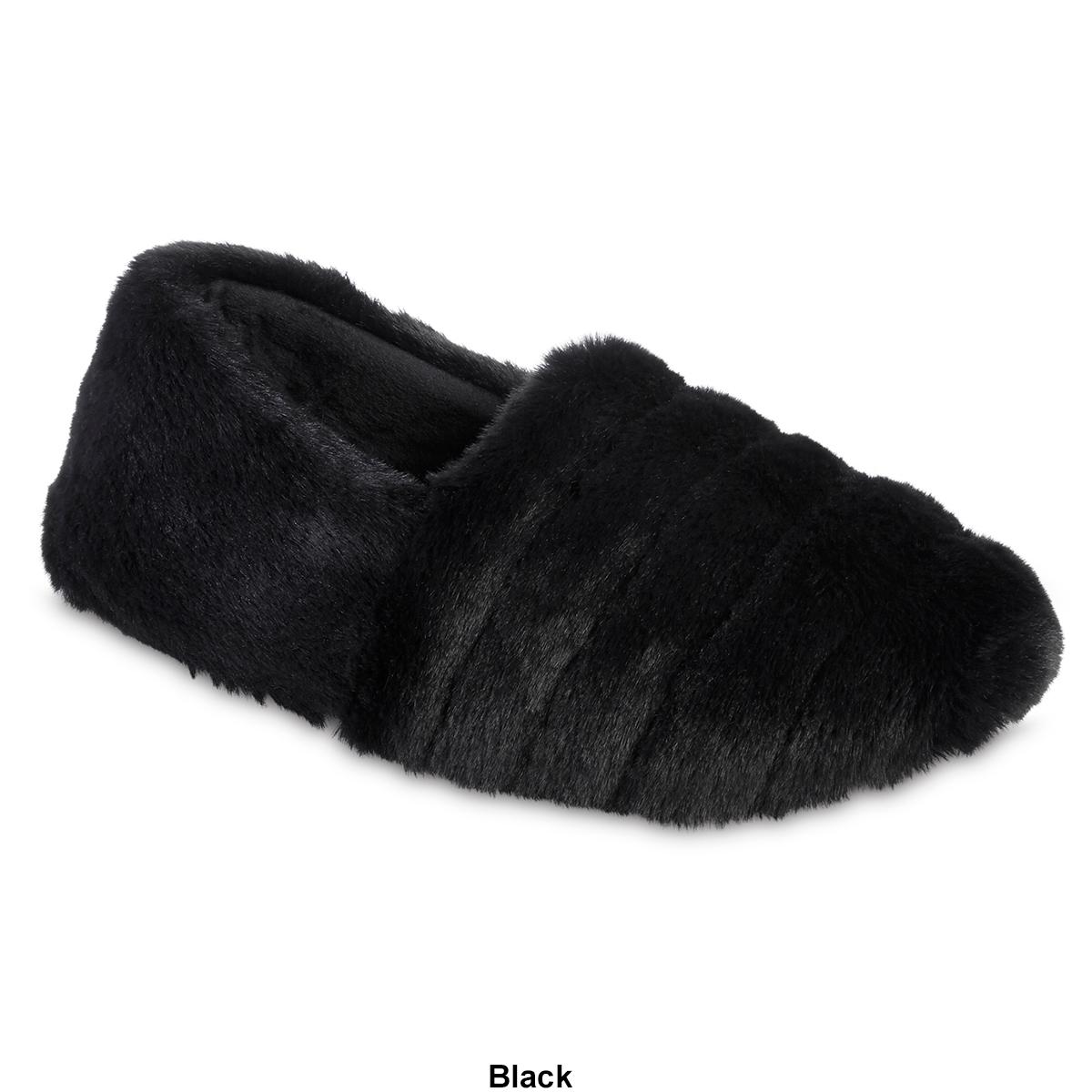 Womens Isotoner® Shay Faux Fur A-Line Slippers