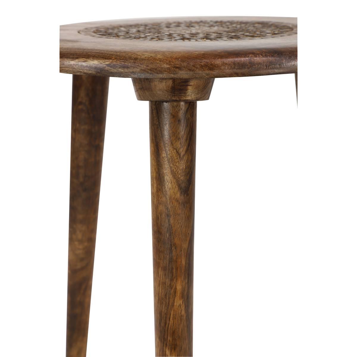 9th & Pike® Brown Wood Traditional Accent Table