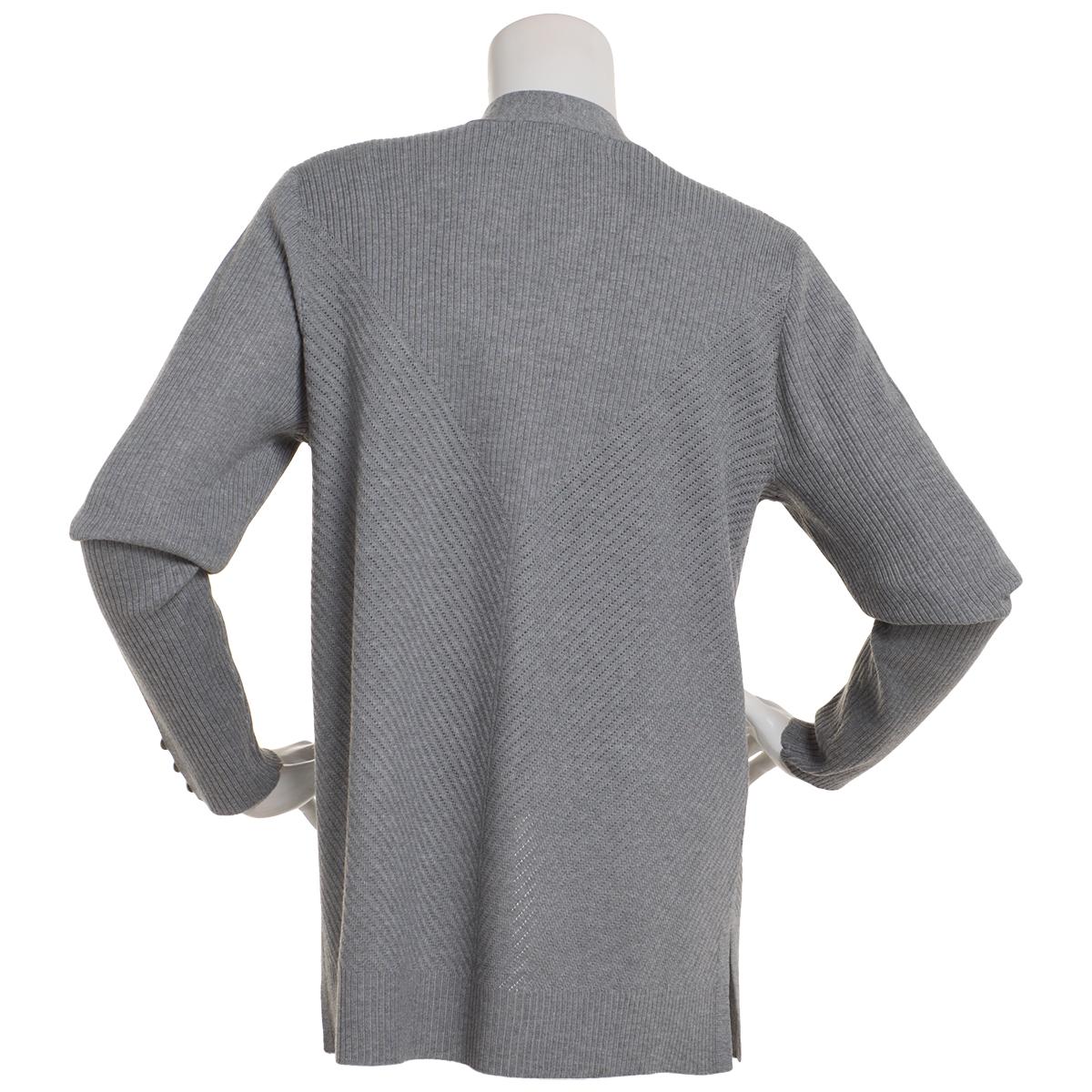 Womens Chloe & Jasmine 26in. Directional Rib Stitch Cardigan