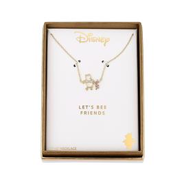 Shine Disney CZ Winnie the Pooh & Piglet Pendant Necklace