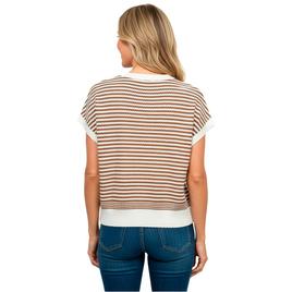 Womens Adrianna Papell Dolman Sleeve Striped Crew Neck Sweater