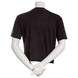 Juniors C-Life Mineral Wash AC/DC Rhinestone Cropped Tee