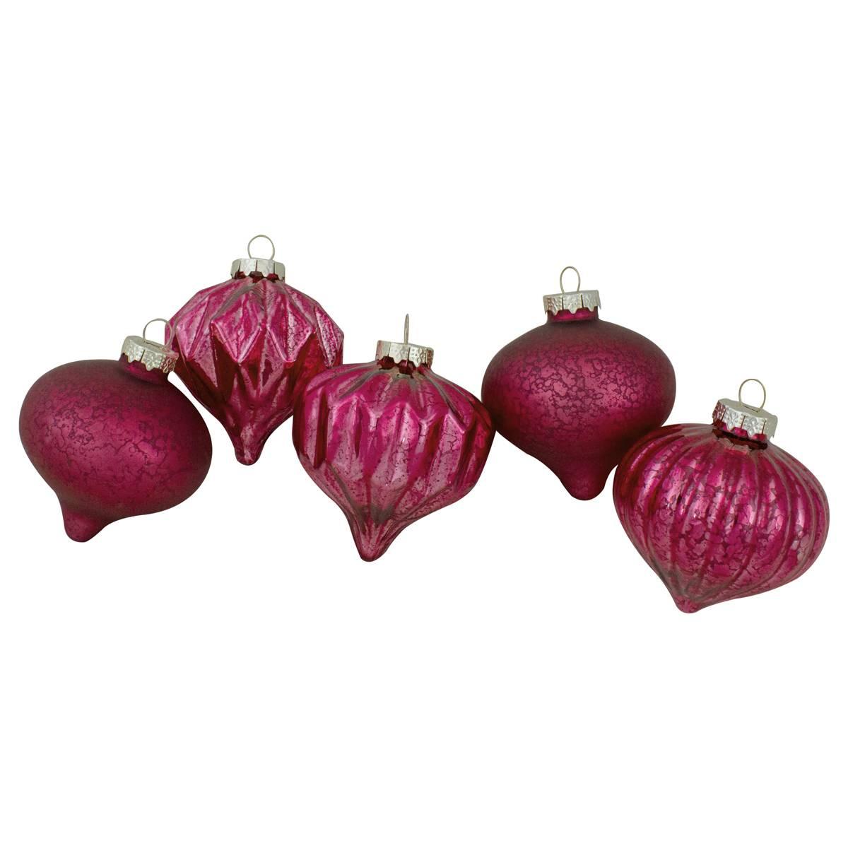 Northlight 12ct. Pink Mercury Glass Christmas Ornament Set