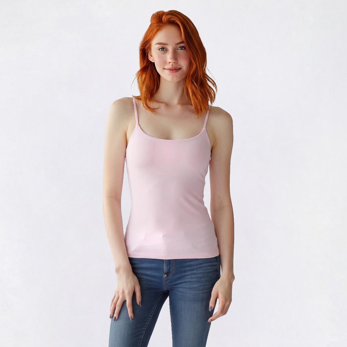 Juniors No Comment Spaghetti Strap Tank Top w/ Mold Cup