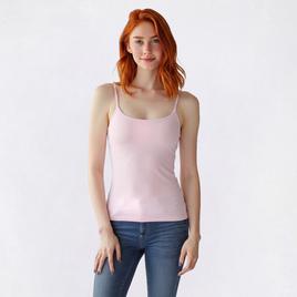 Juniors No Comment Spaghetti Strap Tank Top w/ Mold Cup