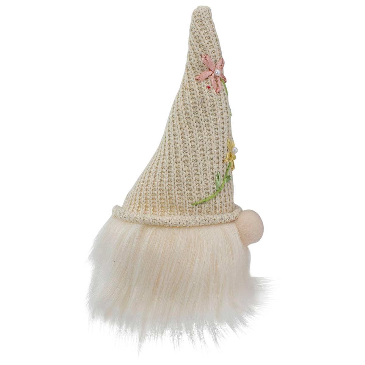 Northlight Seasonal Lighted Knitted Hat Sitting Gnome Figurine