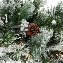 Northlight Seasonal 30in. Pre-Lit Pine Flocked Christmas Wreath