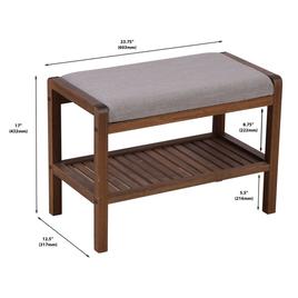 eccostyle™ Solid Bamboo Padded Bench