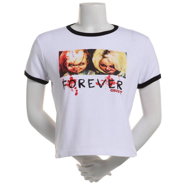 Juniors Freeze Chunky Forever Ringer Graphic Baby Tee