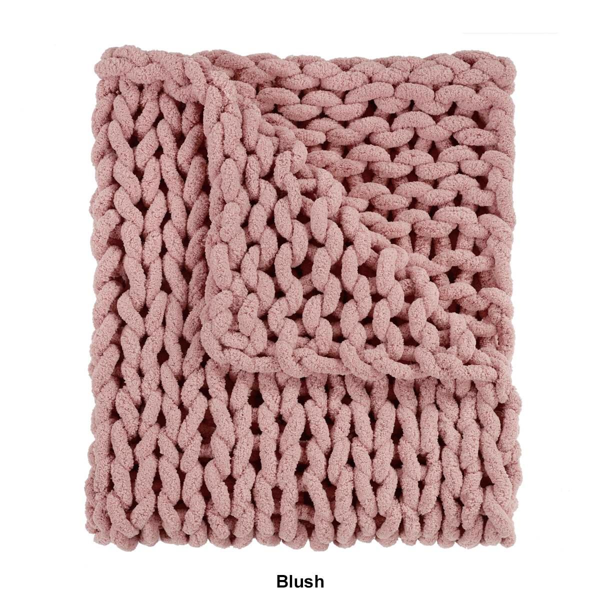 Donna Sharp Solid Chenille Knitted Throw Blanket