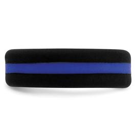 Mens Gentlemen''s Classics™ Black Silicone 7.5mm Wedding Band