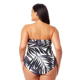 Plus Size Anne Cole Palm Chic Twist Shirred One Piece Swimsuit