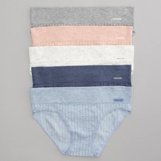 Womens Nautica 5pk. Ribbed Seamless Hipster Panties NT7405-5PKAC
