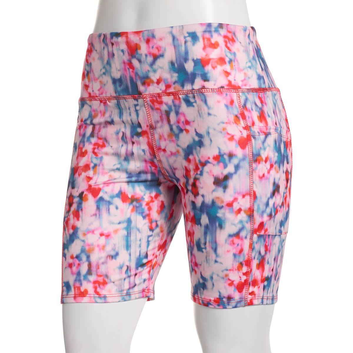 Womens Starting Point(R) Blurry Floral Bike Shorts