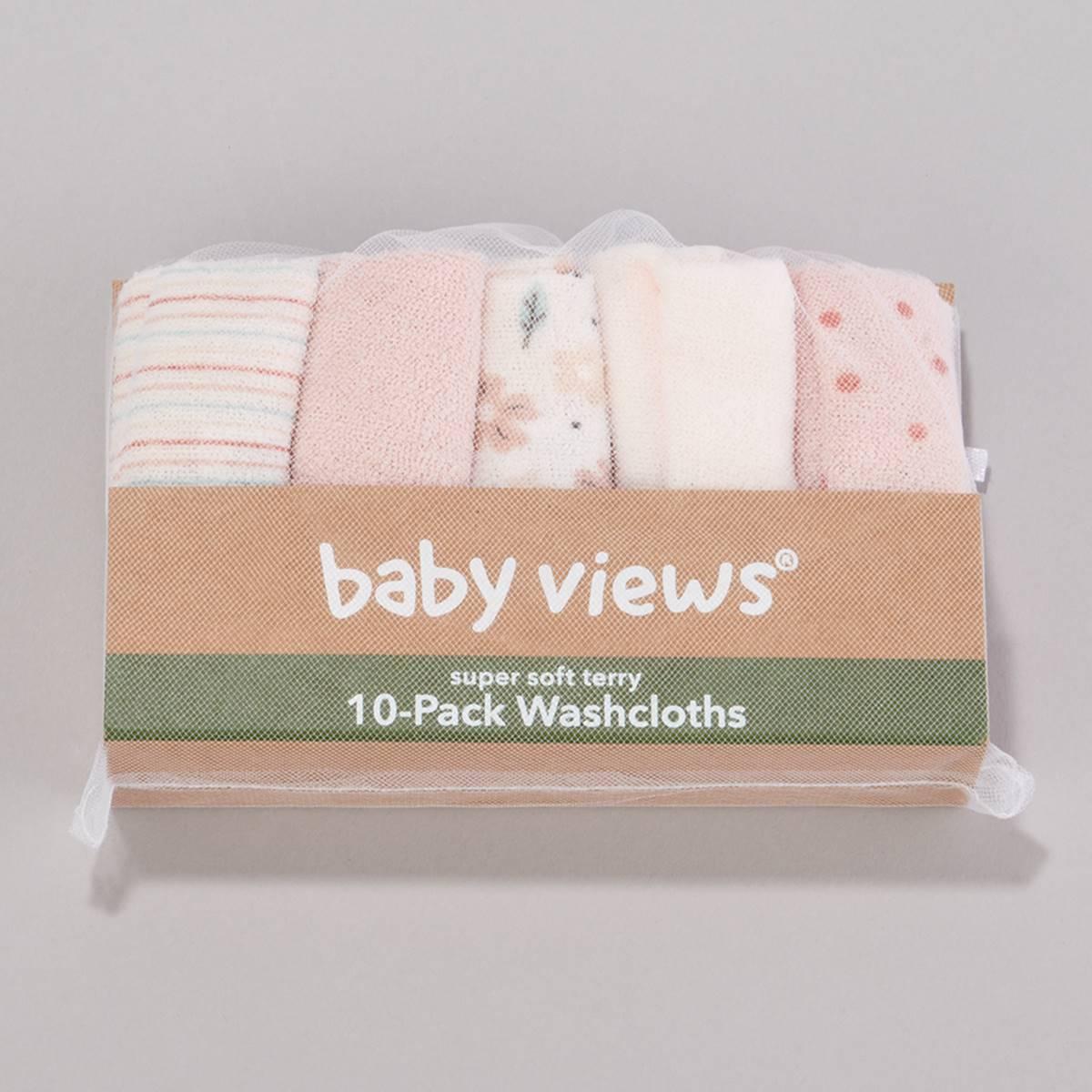 baby views(R) 10pk. Floral/Dots Washcloths