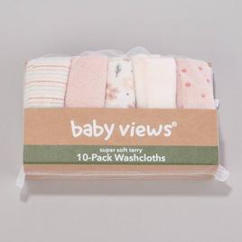 baby views(R) 10pk. Floral/Dots Washcloths