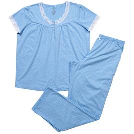Womens Sophia by Rene Rofe® Short Sleeve Dot Pajama Set