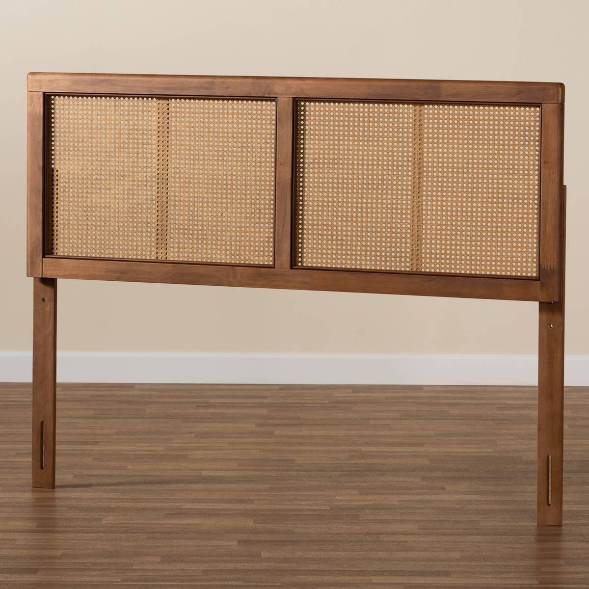 Baxton Studio Gilbert Ash Walnut Finished Wood Headboard