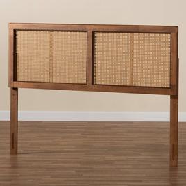 Baxton Studio Gilbert Ash Walnut Finished Wood Headboard