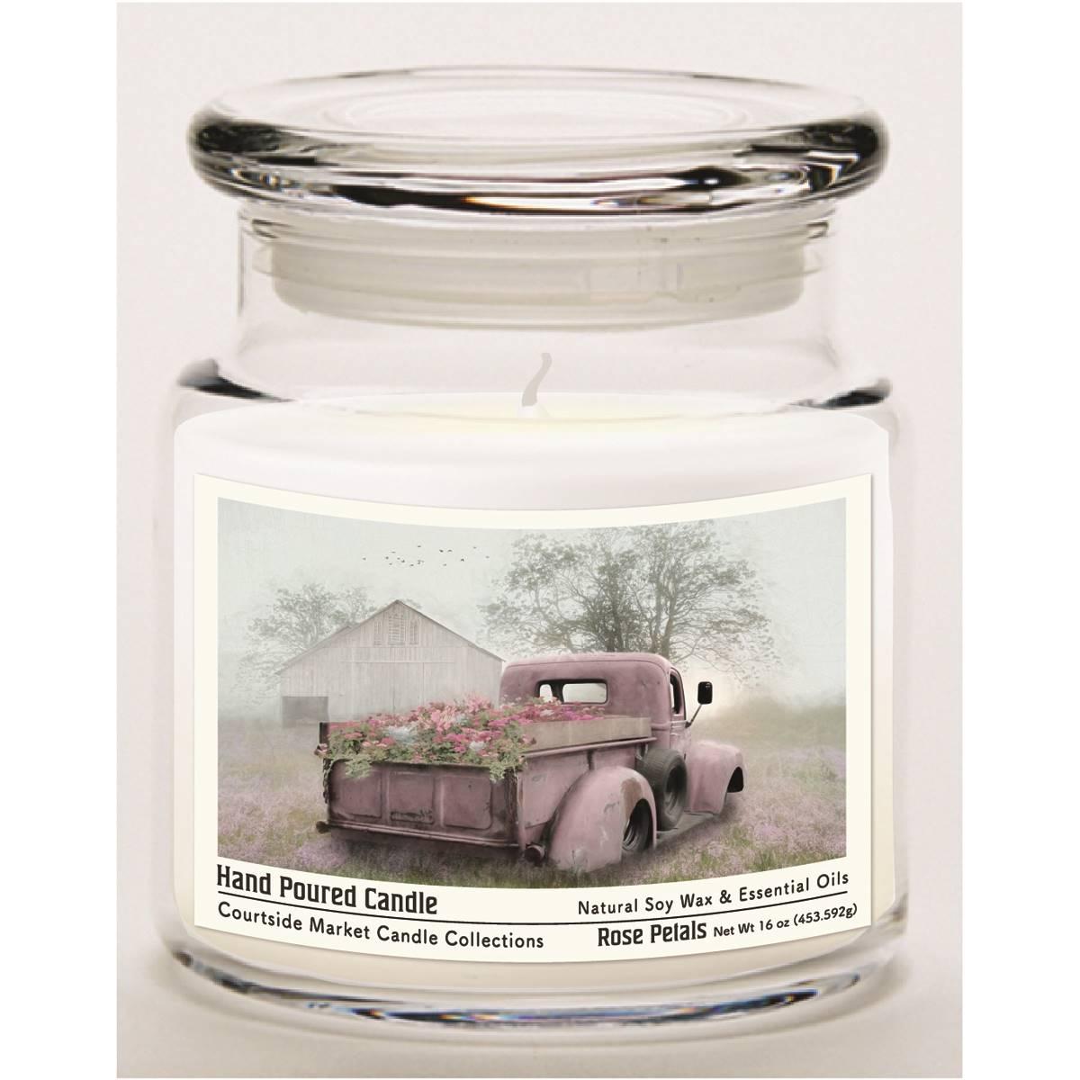 Courtside Market(R) Flower Truck 16oz. French Vanilla Jar Candle